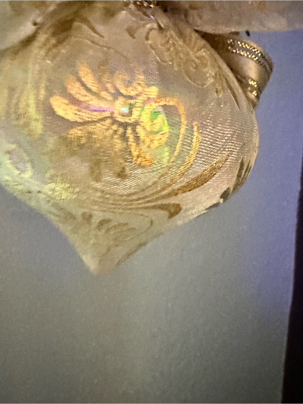 Gold Brocade Christmas Ornament